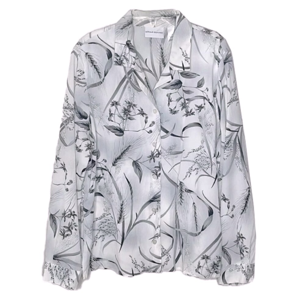 ❤️ 🆕 ALFRED DUNNER Floral Button Down Shirt Size 12 - Picture 1 of 4
